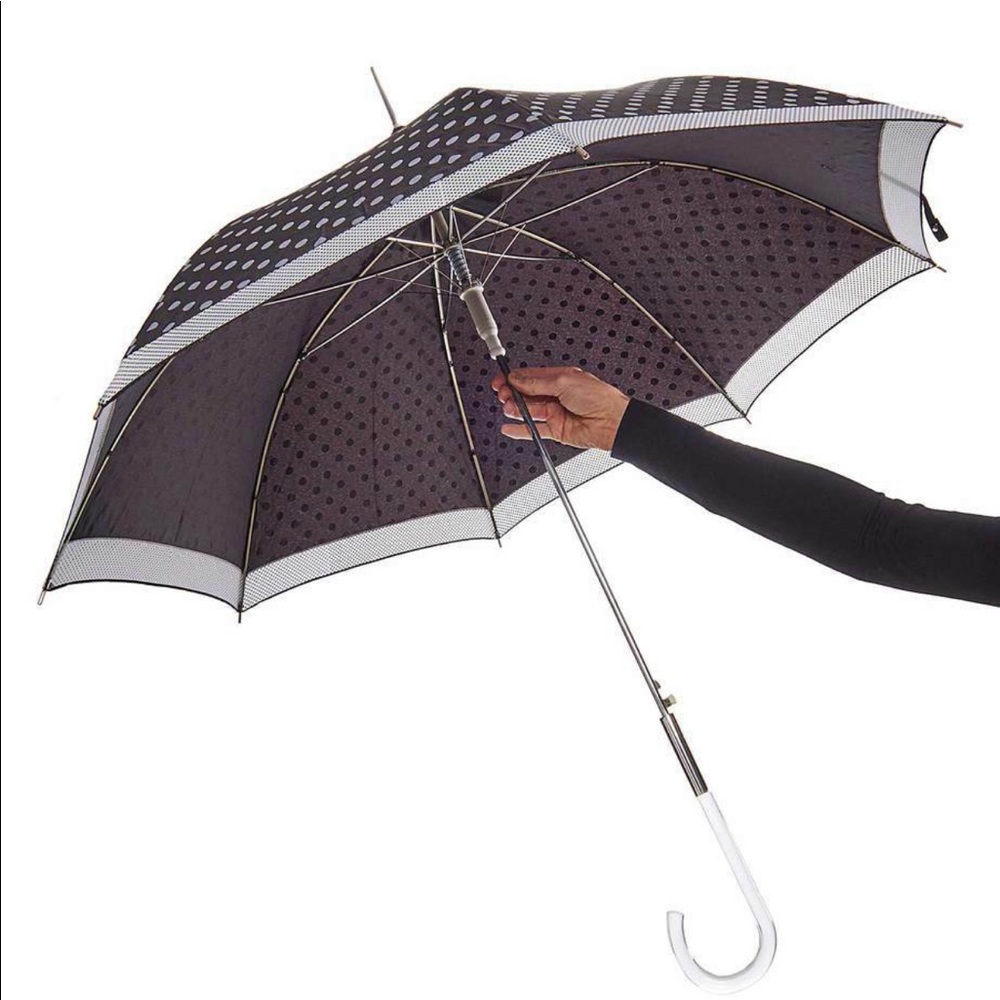 Polka dot umbrella parasol with clear handle